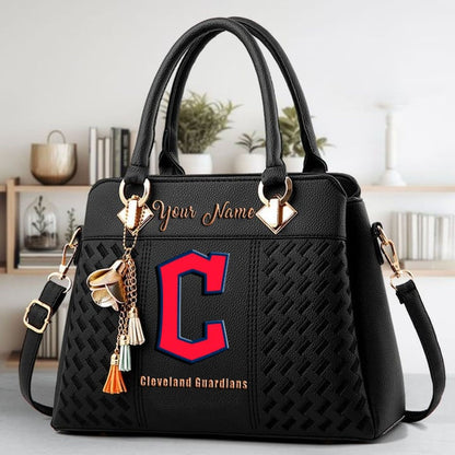 LIMITED EDITION - NEW CUSTOMIZED MLB13 CGS CLEVELAND GUARDIANS WOMEN'S HANDBAGS MULTICOLOR
