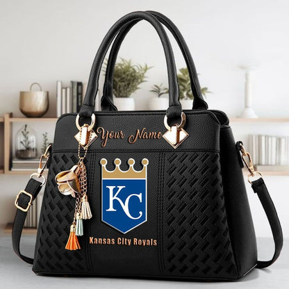 LIMITED EDITION - NEW CUSTOMIZED MLB19 KCR KANSAS CITY ROYALS WOMEN'S HANDBAGS MULTICOLOR