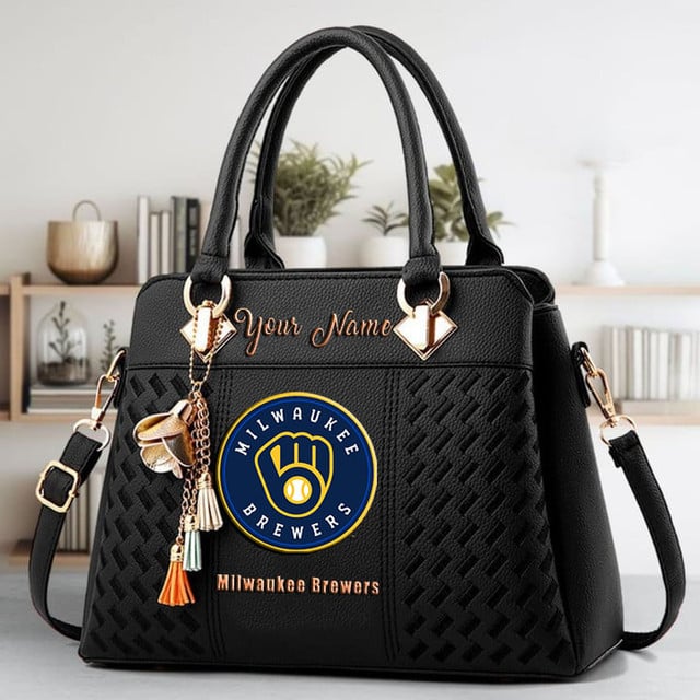 LIMITED EDITION - NEW CUSTOMIZED MLB15 MBS MILWAUKEE BREWERS WOMEN'S HANDBAGS MULTICOLOR