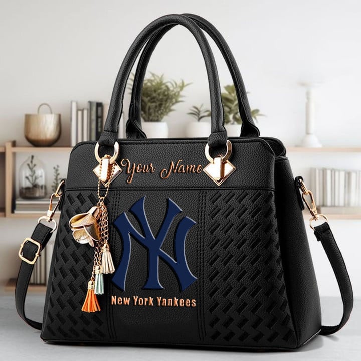 LIMITED EDITION - NEW CUSTOMIZED MLB01 NYY NEW YORK YANKEES WOMEN'S HANDBAGS MULTICOLOR