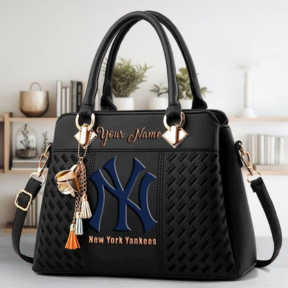 LIMITED EDITION - NEW CUSTOMIZED MLB01 NYY NEW YORK YANKEES WOMEN'S HANDBAGS MULTICOLOR