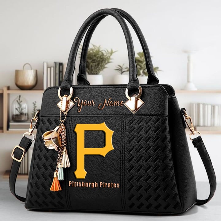 LIMITED EDITION - NEW CUSTOMIZED MLB29 PHP PITTSBURGH PIRATES WOMEN'S HANDBAGS MULTICOLOR