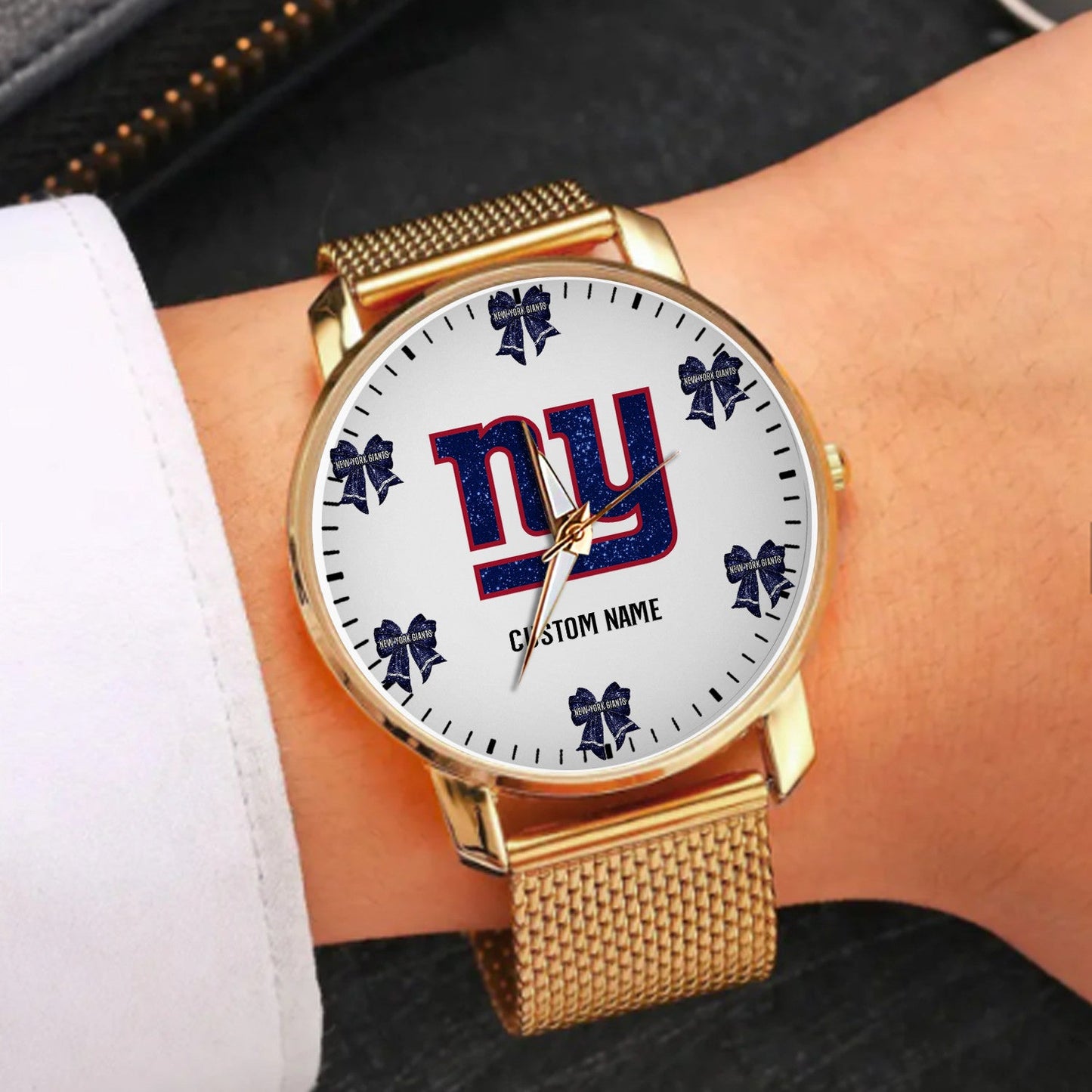LIMITED EDITION - NEW CUSTOMIZED NFL32 NYG NEW YORK GIANTS HAND WATCH