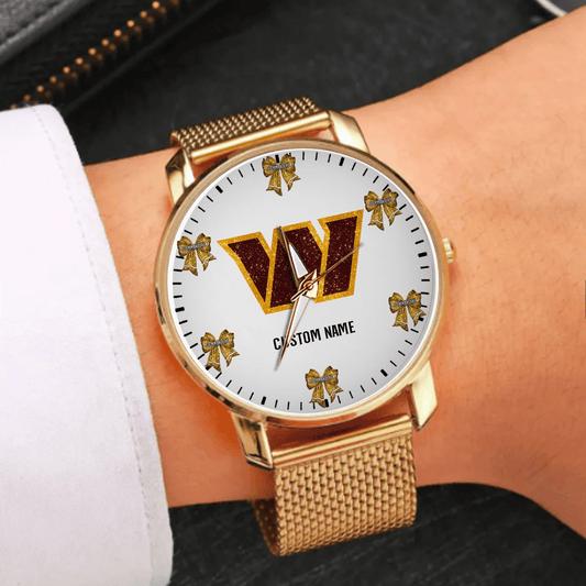 LIMITED EDITION - NEW CUSTOMIZED NFL12 WTC WASHINGTON COMMANDERS HAND WATCH