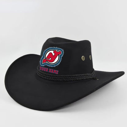 LIMITED EDITION - NEW CUSTOMIZED NHL06 NJD NEW JERSEY DEVILS COWBOY HAT