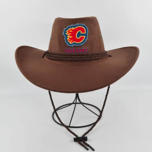 LIMITED EDITION - NEW CUSTOMIZED NHL17 CGF CALGARY FLAMES COWBOY HAT