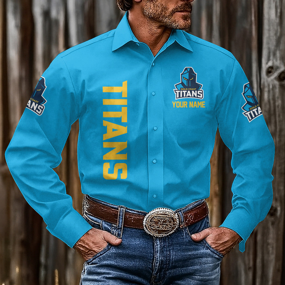 LIMITED EDITION - NEW 09 GCT CUSTOMIZED MEN'S LONG-SLEEVE BUTTON-UP SHIRT