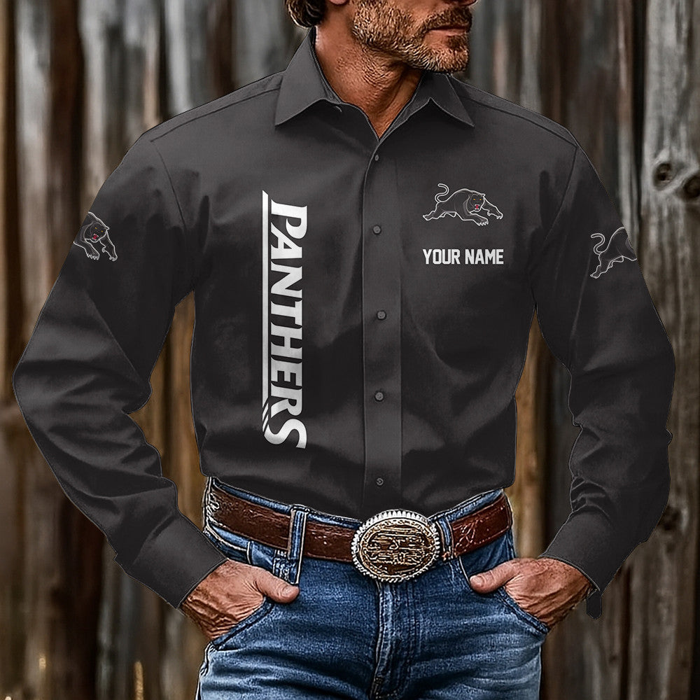 LIMITED EDITION - NEW 02 PPT CUSTOMIZED MEN'S LONG-SLEEVE BUTTON-UP SHIRT