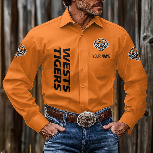 LIMITED EDITION - NEW 16 WTG CUSTOMIZED MEN'S LONG-SLEEVE BUTTON-UP SHIRT