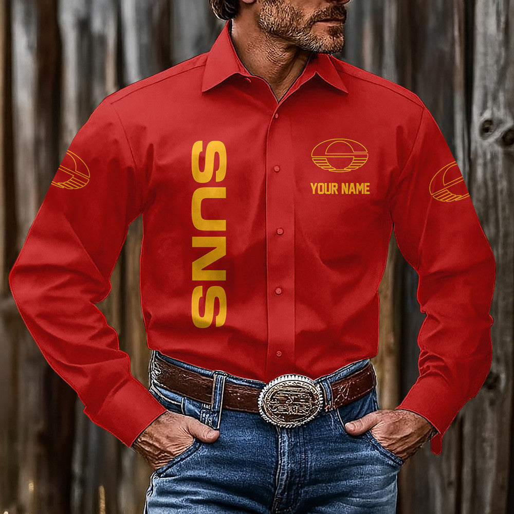 LIMITED EDITION - NEW 18 GCS CUSTOMIZED MEN'S LONG-SLEEVE BUTTON-UP SHIRT