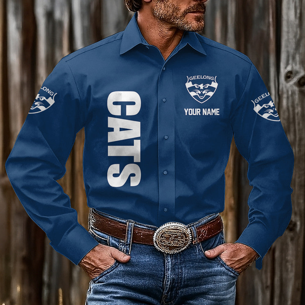 LIMITED EDITION - NEW 07 GLC CUSTOMIZED MEN'S LONG-SLEEVE BUTTON-UP SHIRT