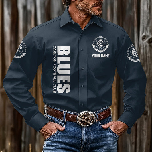 LIMITED EDITION - NEW 08 CTB CUSTOMIZED MEN'S LONG-SLEEVE BUTTON-UP SHIRT