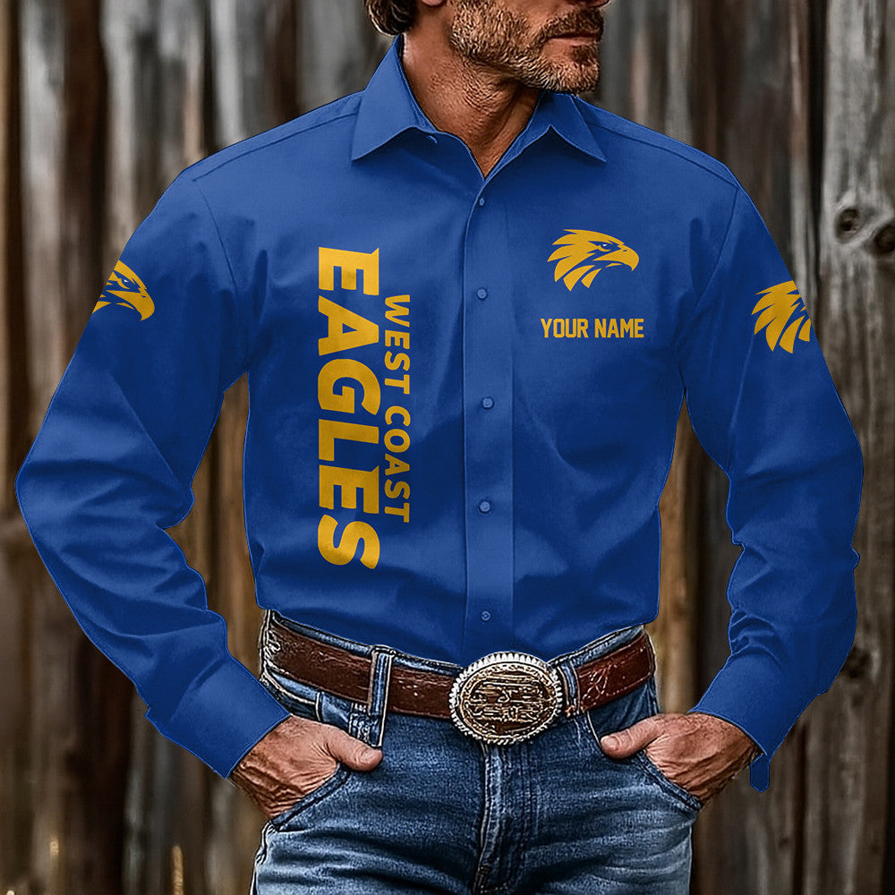 LIMITED EDITION - NEW 16 WCE CUSTOMIZED MEN'S LONG-SLEEVE BUTTON-UP SHIRT