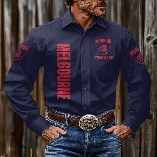 LIMITED EDITION - NEW 11 MBDM CUSTOMIZED MEN'S LONG-SLEEVE BUTTON-UP SHIRT