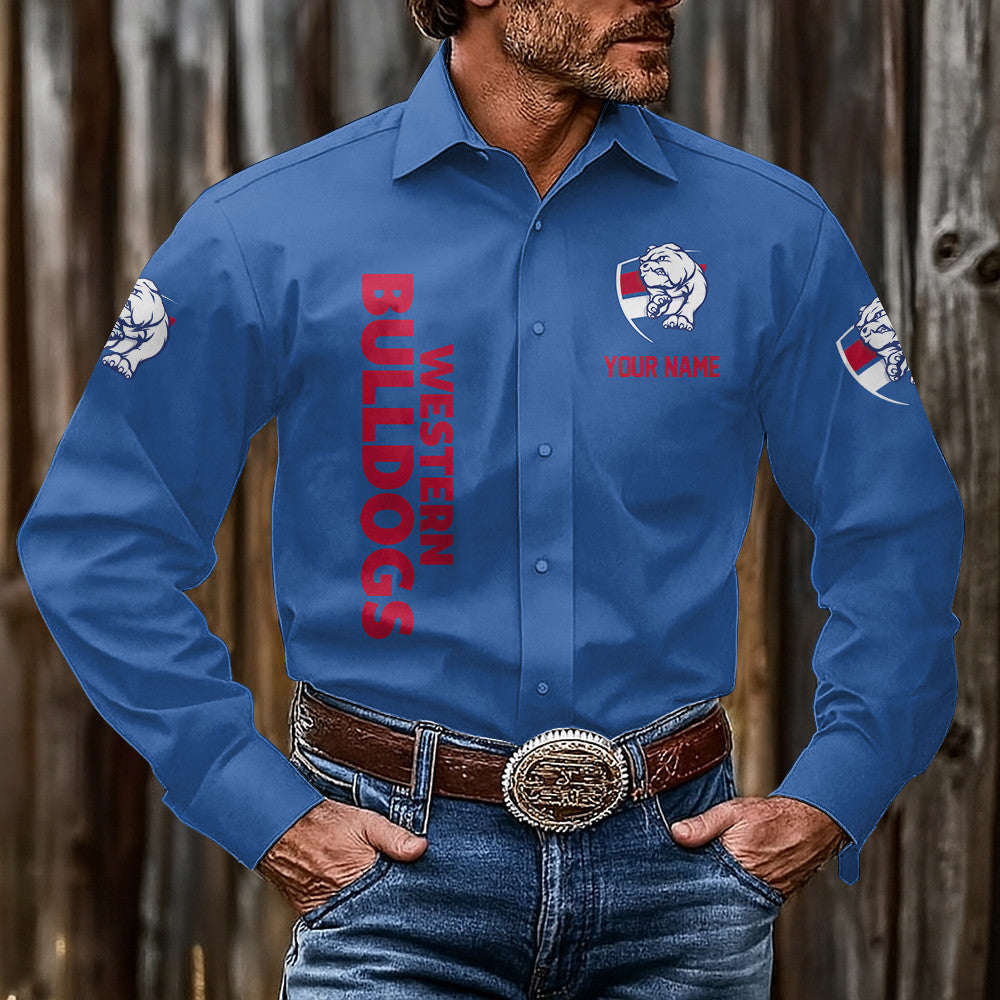 LIMITED EDITION - NEW 17 WTBD CUSTOMIZED MEN'S LONG-SLEEVE BUTTON-UP SHIRT