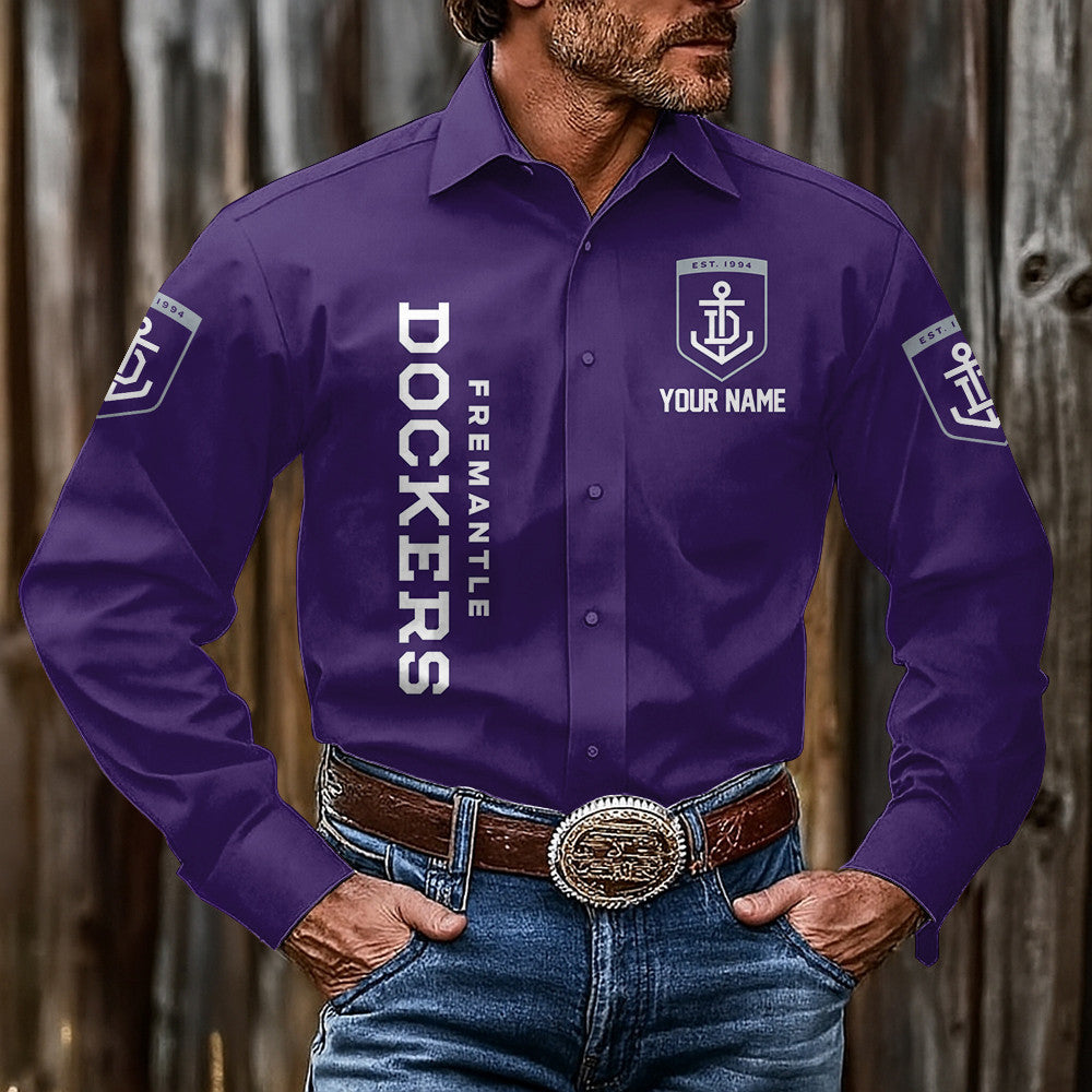 LIMITED EDITION - NEW 09 FMDK CUSTOMIZED MEN'S LONG-SLEEVE BUTTON-UP SHIRT