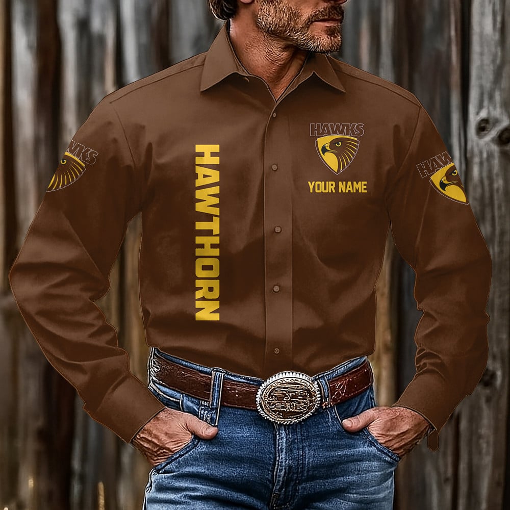 LIMITED EDITION - NEW 10 HTH CUSTOMIZED MEN'S LONG-SLEEVE BUTTON-UP SHIRT