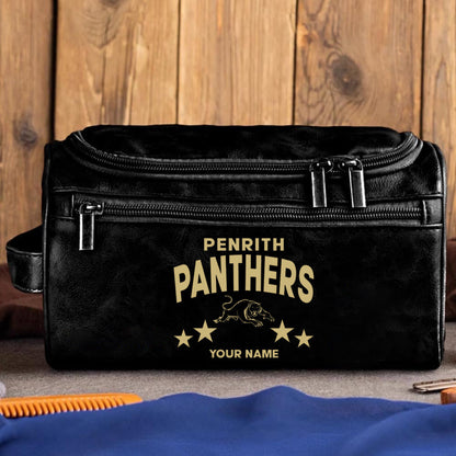 LIMITED EDITION - NEW 02 PPT MEN'S LEATHER TOILETRY BAG CUSTOM NAME PERFECT GIFT FOR FAN