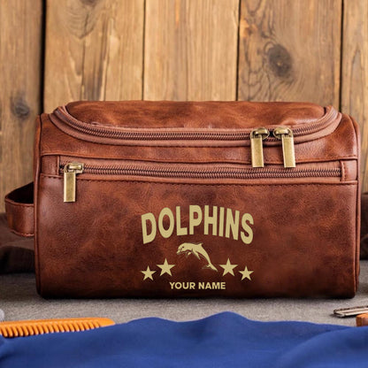 LIMITED EDITION - NEW 17 DPS MEN'S LEATHER TOILETRY BAG CUSTOM NAME PERFECT GIFT FOR FAN