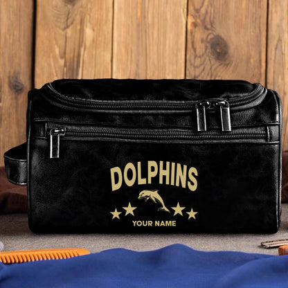 LIMITED EDITION - NEW 17 DPS MEN'S LEATHER TOILETRY BAG CUSTOM NAME PERFECT GIFT FOR FAN