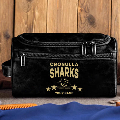 LIMITED EDITION - NEW 08 CNS MEN'S LEATHER TOILETRY BAG CUSTOM NAME PERFECT GIFT FOR FAN