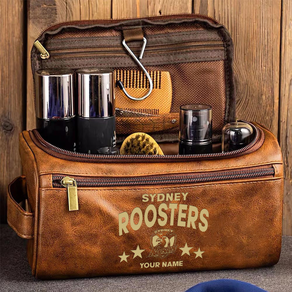 LIMITED EDITION - NEW 15 SRT MEN'S LEATHER TOILETRY BAG CUSTOM NAME PERFECT GIFT FOR FAN