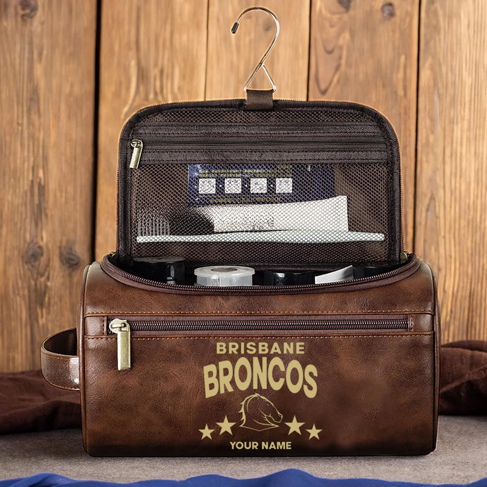 LIMITED EDITION - NEW 01 BBC MEN'S LEATHER TOILETRY BAG CUSTOM NAME PERFECT GIFT FOR FAN