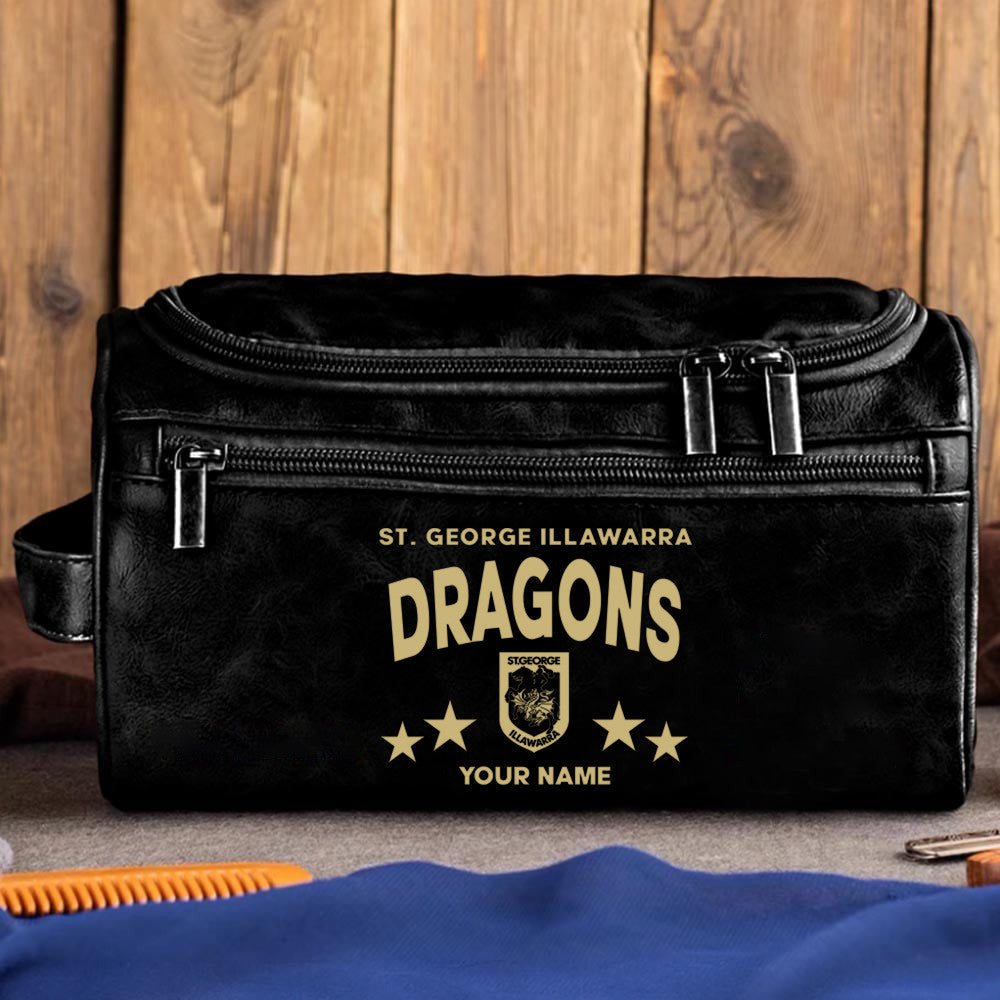LIMITED EDITION - NEW 01 BBC MEN'S LEATHER TOILETRY BAG CUSTOM NAME PERFECT GIFT FOR FAN
