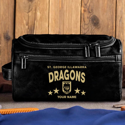 LIMITED EDITION - NEW 01 BBC MEN'S LEATHER TOILETRY BAG CUSTOM NAME PERFECT GIFT FOR FAN