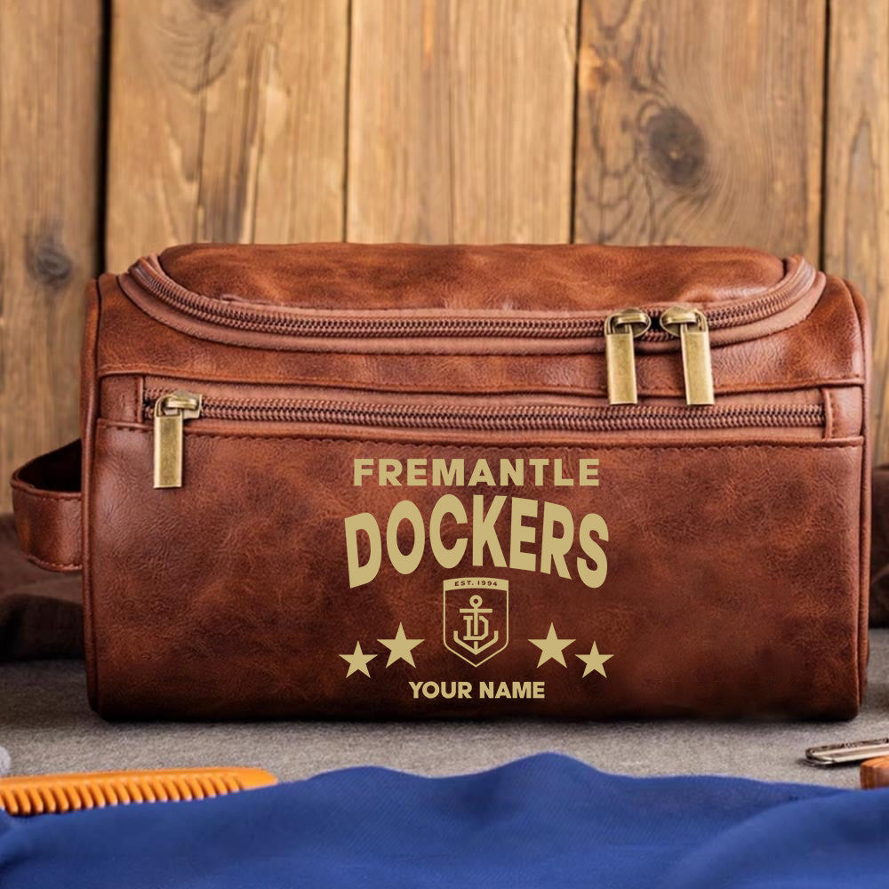 LIMITED EDITION - NEW 09 FMDK MEN'S LEATHER TOILETRY BAG CUSTOM NAME PERFECT GIFT FOR FAN