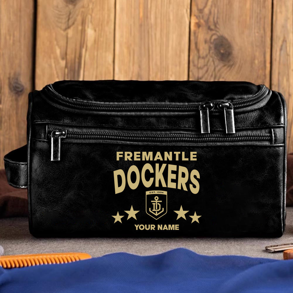 LIMITED EDITION - NEW 09 FMDK MEN'S LEATHER TOILETRY BAG CUSTOM NAME PERFECT GIFT FOR FAN