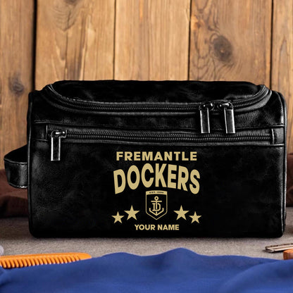 LIMITED EDITION - NEW 09 FMDK MEN'S LEATHER TOILETRY BAG CUSTOM NAME PERFECT GIFT FOR FAN