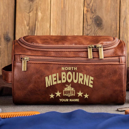 LIMITED EDITION - NEW 11 MBDM MEN'S LEATHER TOILETRY BAG CUSTOM NAME PERFECT GIFT FOR FAN