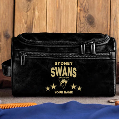 LIMITED EDITION - NEW 15 SNS MEN'S LEATHER TOILETRY BAG CUSTOM NAME PERFECT GIFT FOR FAN