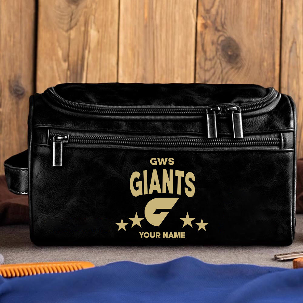 LIMITED EDITION - NEW 19 GWSG MEN'S LEATHER TOILETRY BAG CUSTOM NAME PERFECT GIFT FOR FAN