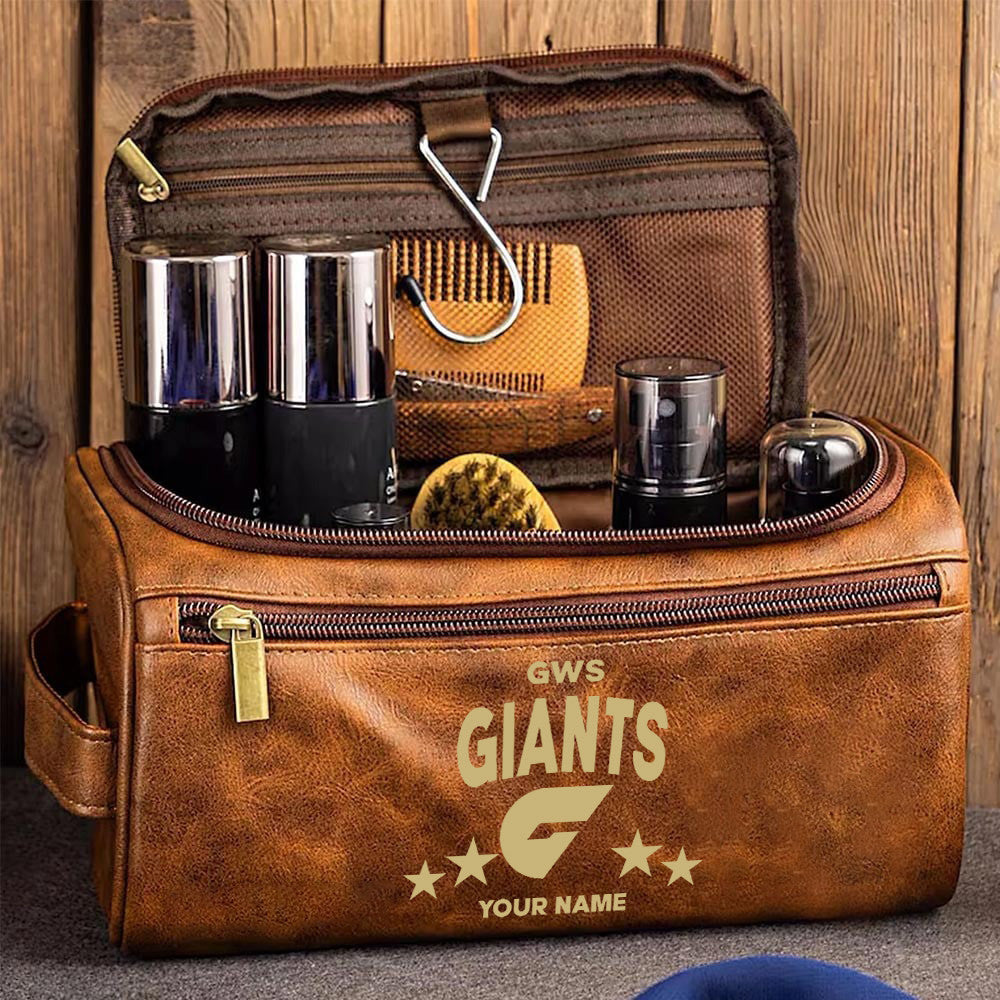 LIMITED EDITION - NEW 19 GWSG MEN'S LEATHER TOILETRY BAG CUSTOM NAME PERFECT GIFT FOR FAN