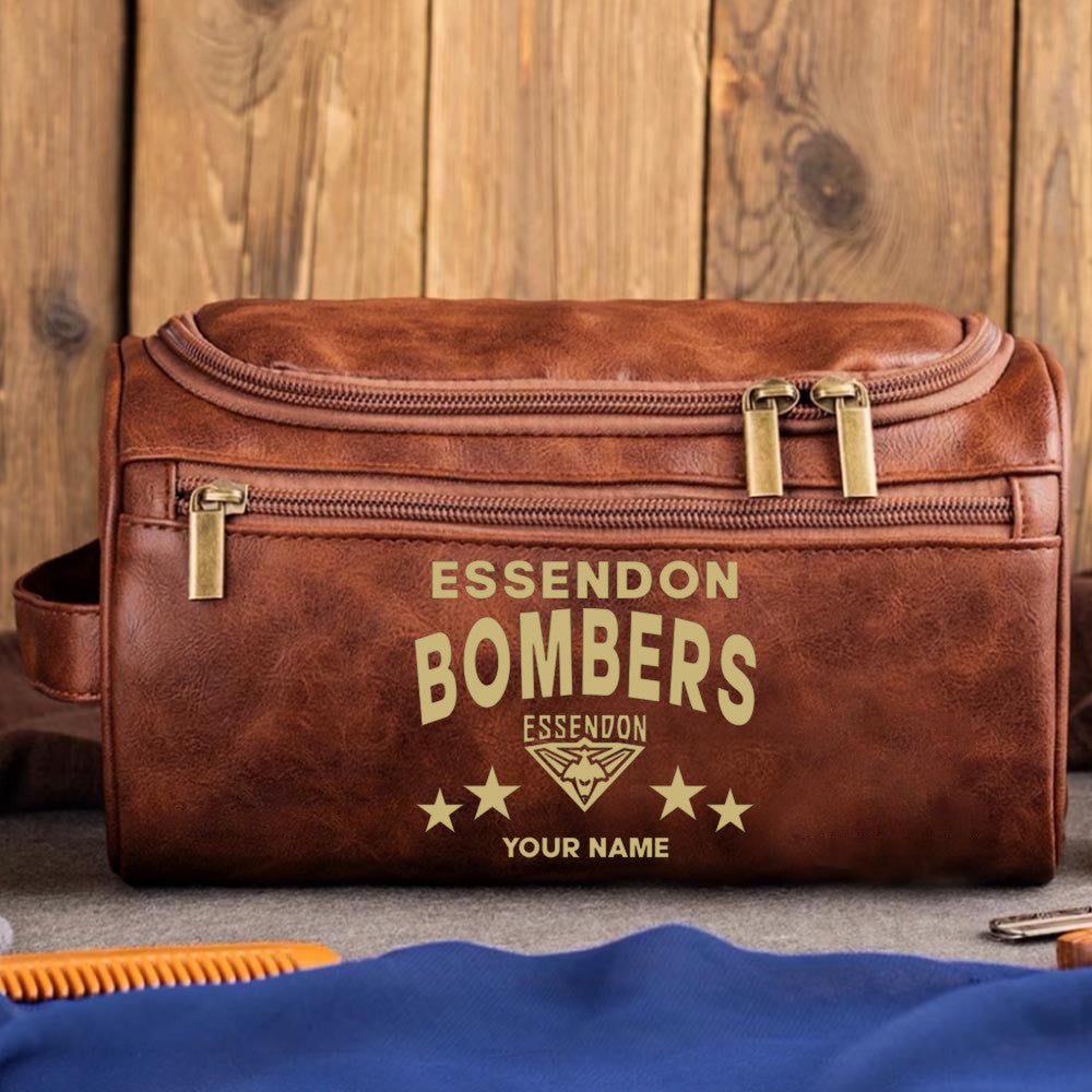 LIMITED EDITION - NEW 04 ESDB MEN'S LEATHER TOILETRY BAG CUSTOM NAME PERFECT GIFT FOR FAN