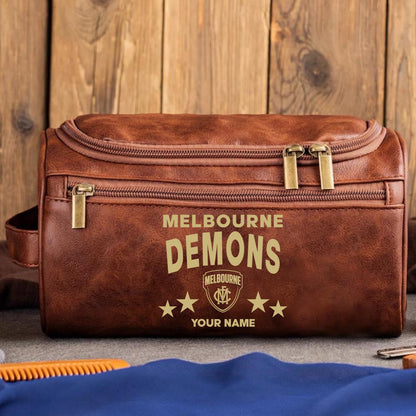 LIMITED EDITION - NEW 11 MBDM MEN'S LEATHER TOILETRY BAG CUSTOM NAME PERFECT GIFT FOR FAN