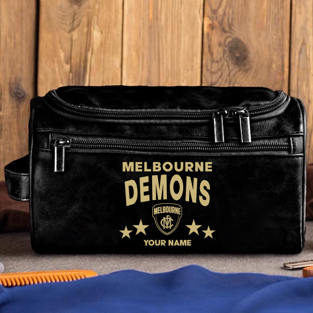 LIMITED EDITION - NEW 11 MBDM MEN'S LEATHER TOILETRY BAG CUSTOM NAME PERFECT GIFT FOR FAN