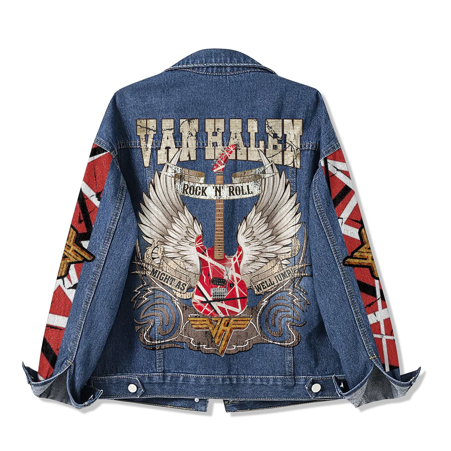 PREMIUM VAN HALEN UNISEX DENIM JACKET - MAKE THE PERFECT GIFT