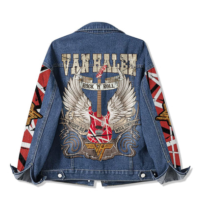 PREMIUM VAN HALEN UNISEX DENIM JACKET - MAKE THE PERFECT GIFT