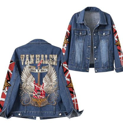PREMIUM VAN HALEN UNISEX DENIM JACKET - MAKE THE PERFECT GIFT