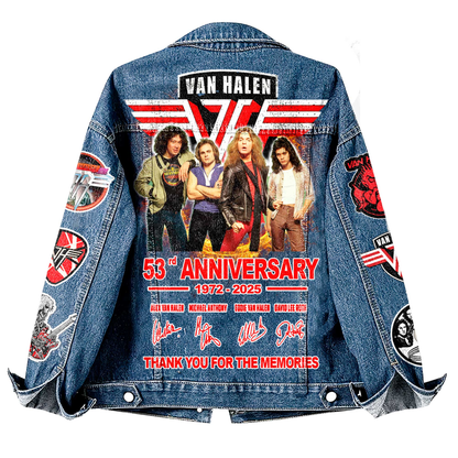 PREMIUM VAN HALEN UNISEX DENIM JACKET - MAKE THE PERFECT GIFT