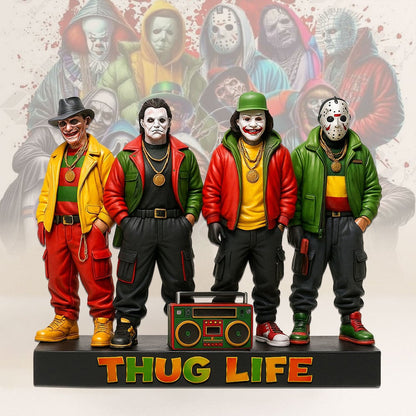 THUG LIFE HORROR MOVIE CHARACTERS ACRYLIC BLOCK PLAQUE - FUNNY GIFT FOR HORROR FANS