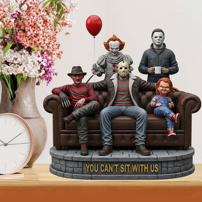 HORROR MOVIE CHARACTERS "YOU CAN'T SIT WITH US " ACRYLIC BLOCK PLAQUE - FUNNY GIFT FOR FANS