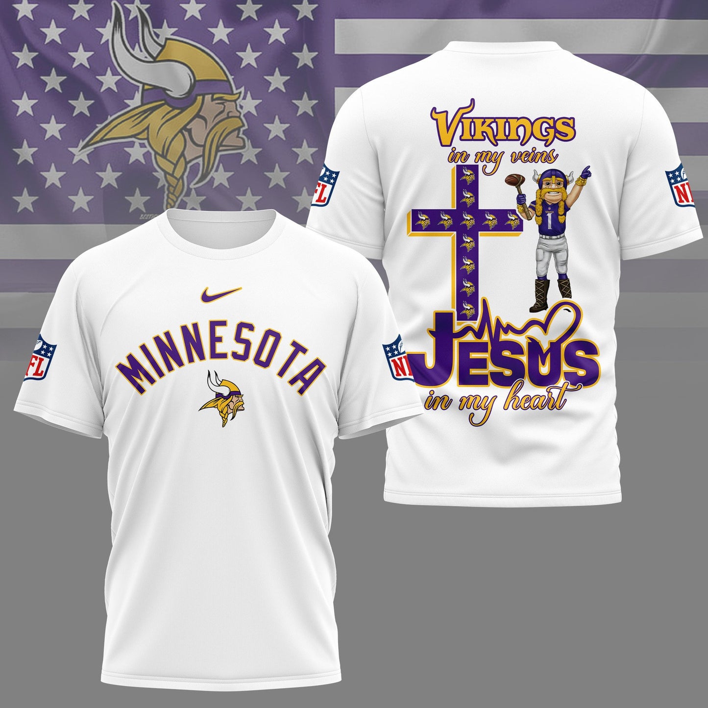 LIMITED EDITION - NEW PREMIUM NFL05 MVK MINNESOTA VIKINGS UNISEX T-SHIRT