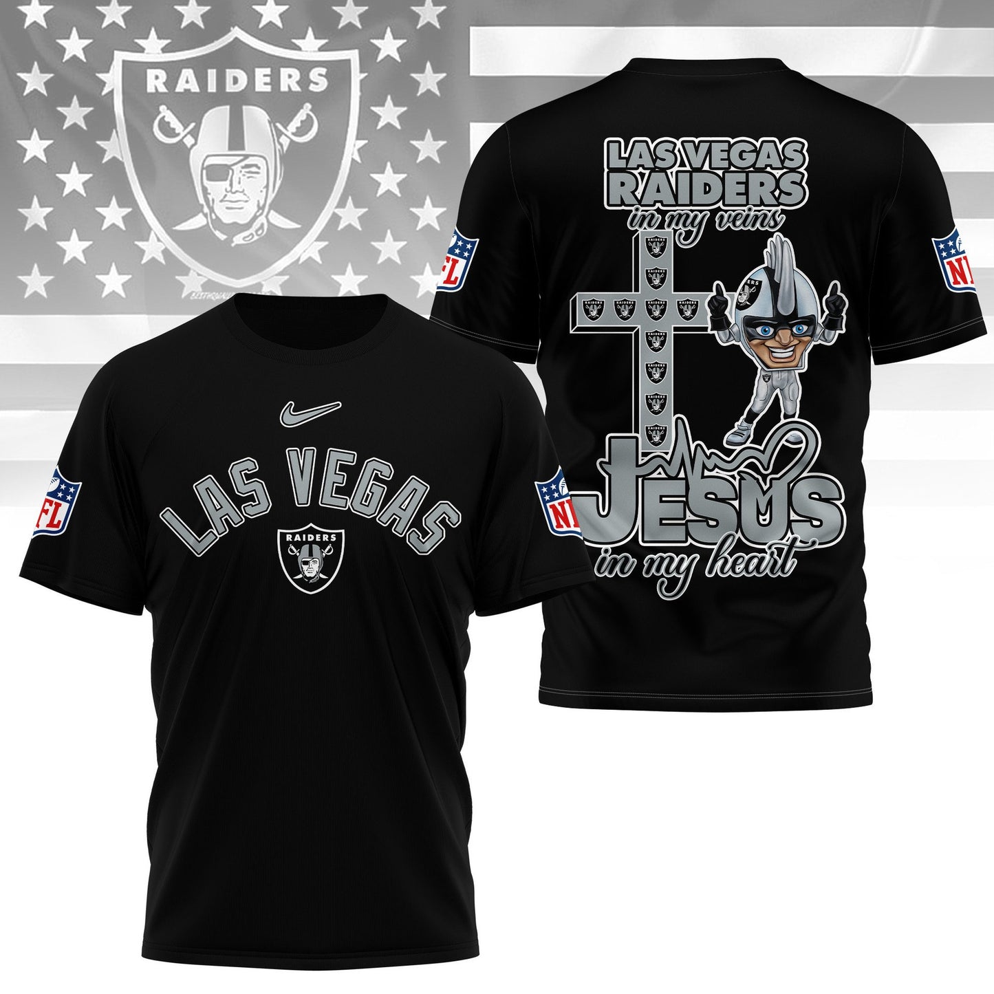 LIMITED EDITION - NEW PREMIUM NFL07 LVR LAS VEGAS RAIDERS UNISEX T-SHIRT
