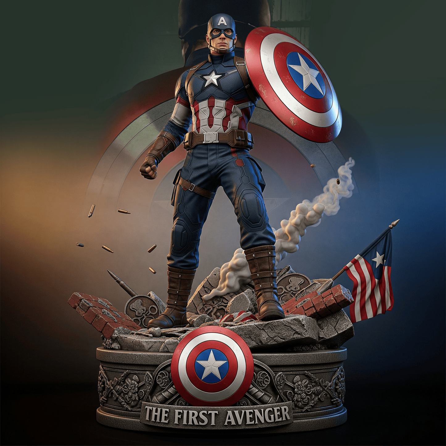 NEW PREMIUM CAPTAIN AMERICA ACRYLIC BLOCK PLAQUE GIFT