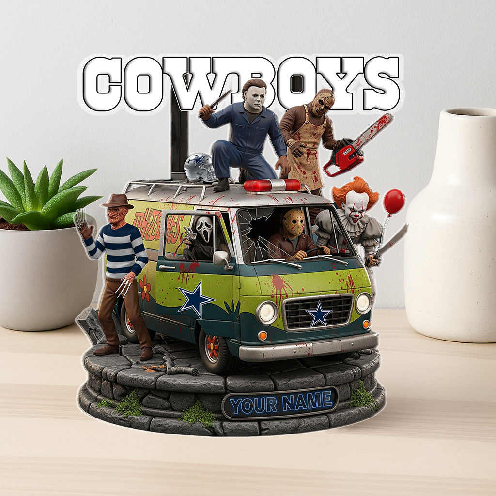 LIMITED EDITION - NEW CUSTOMIZED NFL21 DCB DALLAS COWBOYS HORROR MOVIE ACRYLIC PLAQUE