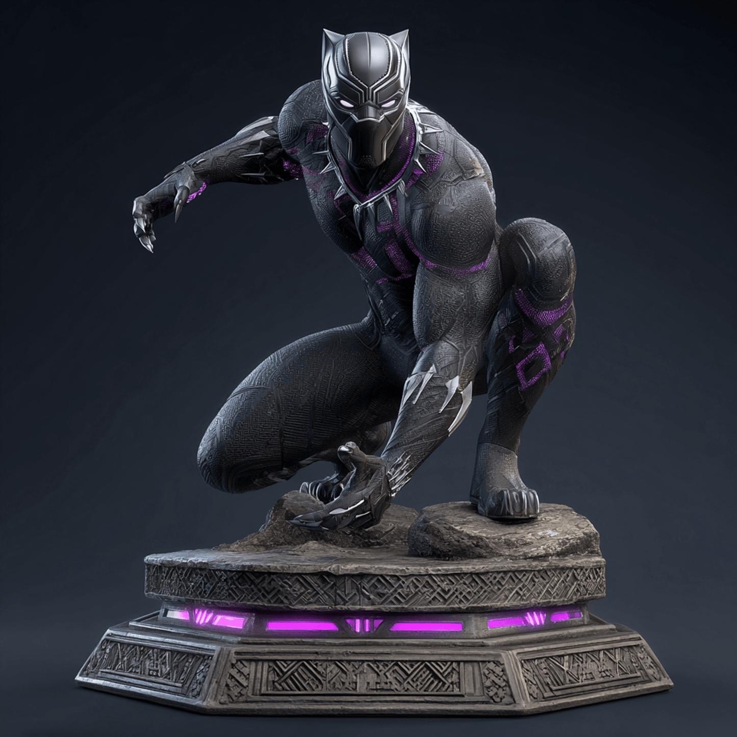 NEW PREMIUM BLACK PANTHER ACRYLIC BLOCK PLAQUE GIFT